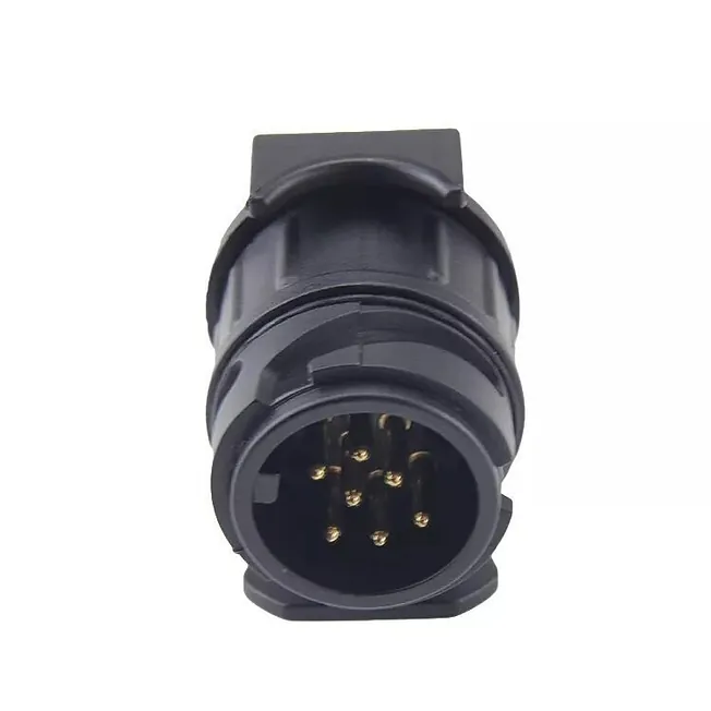 Adaptador de 13 a 7 pines para enchufe de remolque, caravana, portabicicletas.